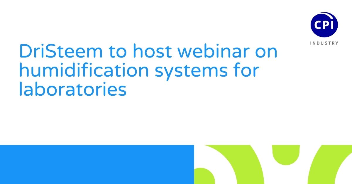 DriSteem to host webinar on humidification systems for laboratories